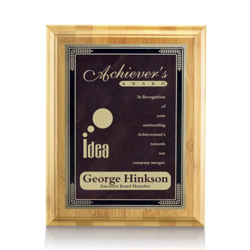 Recognition Awards - Sustainable Awards - Bamboo/Cardinal - Burgundy