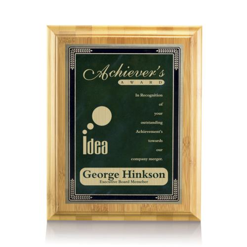 Recognition Awards - Sustainable Awards - Bamboo/Cardinal - Green