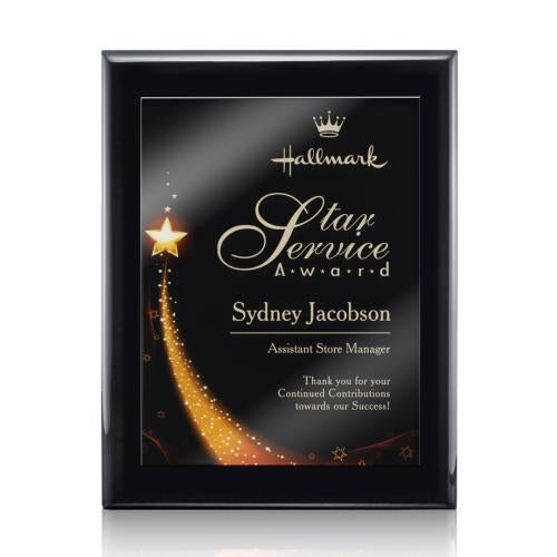 Plaque Awards - Retirement Plaques - Oakleigh/Benton Plaque - Black Finish