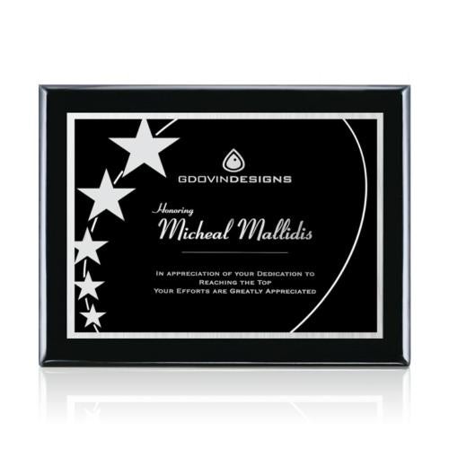 Plaque Awards - Retirement Plaques - Oakleigh/Gemini - Black/Black