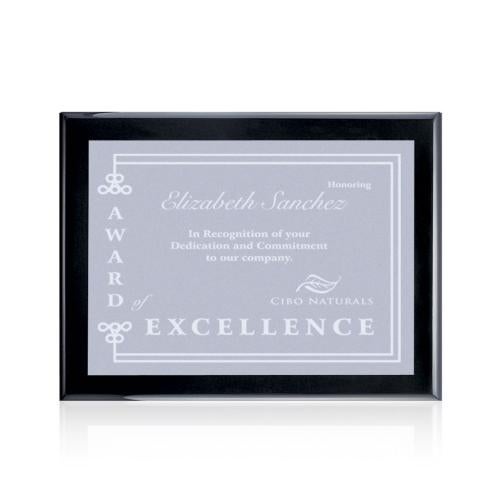Plaque Awards - Retirement Plaques - Oakleigh/Warden Plaque - Black Finish