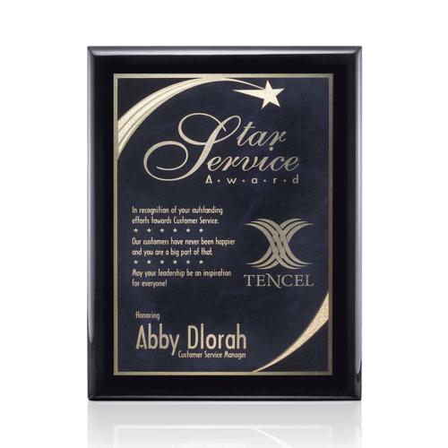 Plaque Awards - Retirement Plaques - Oakleigh/Birchcliff Plaque - Black Finish