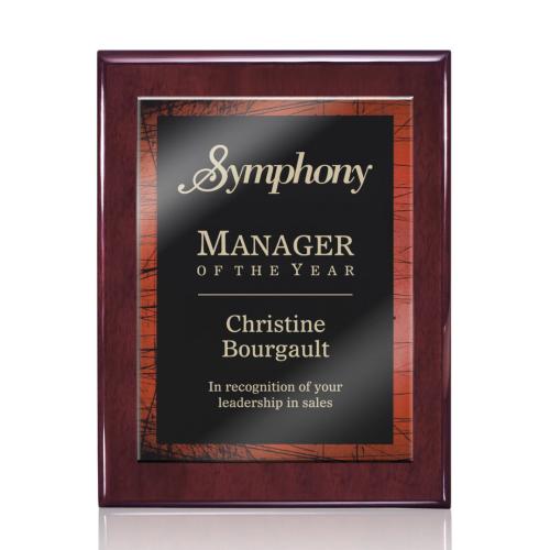 Plaque Awards - Retirement Plaques - Oakleigh/Caprice Plaque - Rosewood/Red