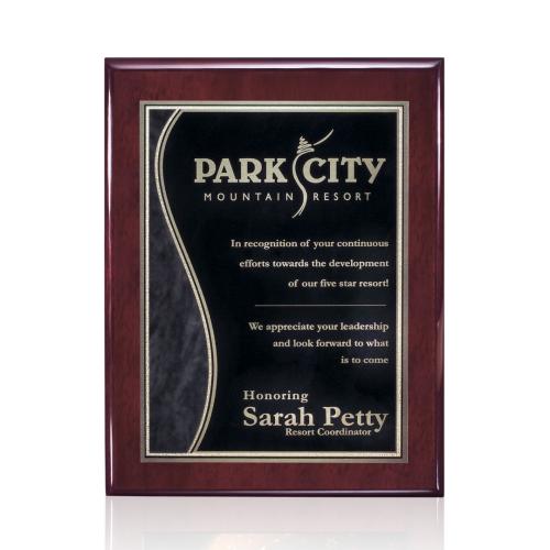 Plaque Awards - Retirement Plaques - Oakleigh/Nobleton Plaque - Rosewood Finish