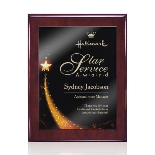 Plaque Awards - Retirement Plaques - Oakleigh/Benton Plaque - Rosewood Finish