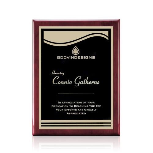 Plaque Awards - Retirement Plaques - Oakleigh/Marietta Plaque - Rosewood/Black