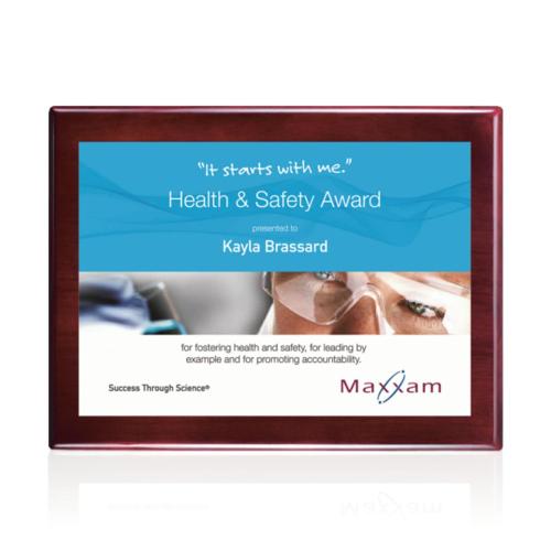 Plaque Awards - Full Color Plaques - Oakleigh/AstroSub Plaque - Rosewood/White