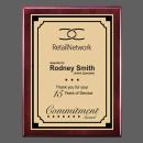 Oakleigh/Everett Plaque - Rosewood/Satin Gold