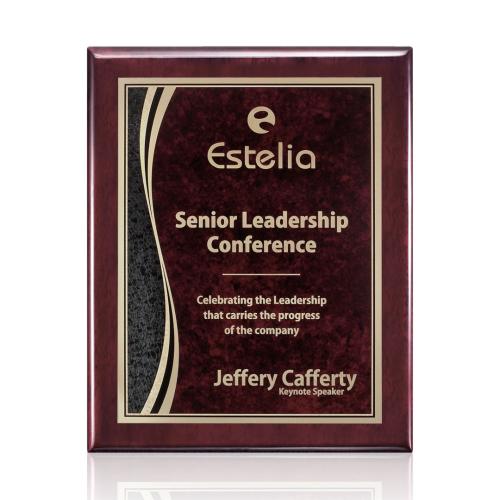 Plaque Awards - Retirement Plaques - Oakleigh/Finch Plaque - Rosewood/Red