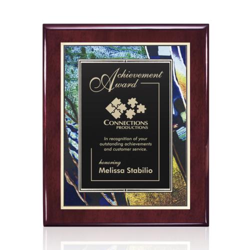 Plaque Awards - Retirement Plaques - Oakleigh/Verdi Plaque - Rosewood Finish