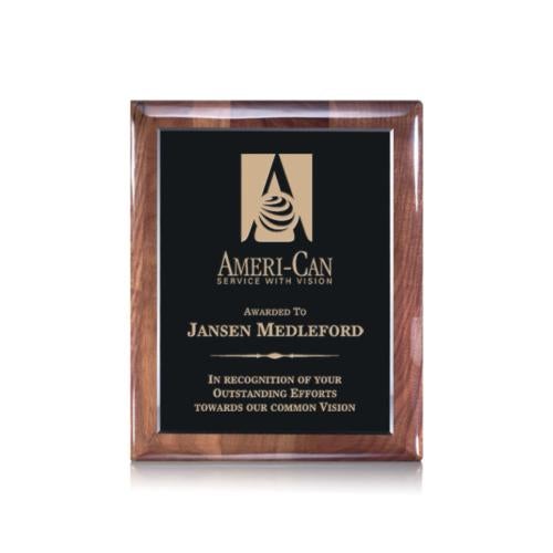 Plaque Awards - Retirement Plaques - Telford Plaque - Ebony/Walnut