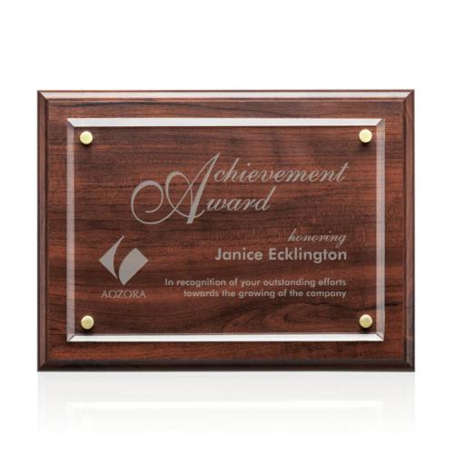 Plaque Awards - Retirement Plaques - Ulster - Cherry Finish