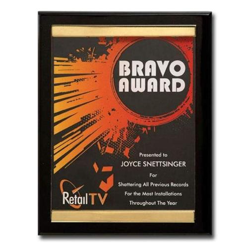 Plaque Awards - Full Color Plaques - Brass Channel Plaque