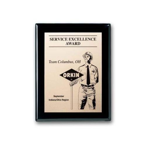 Plaque Awards - Retirement Plaques - Etch/Oxidized Plaq - Ebony