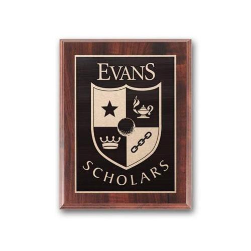 Plaque Awards - Retirement Plaques - Etch/Antiqued Plaq - Walnut Finish