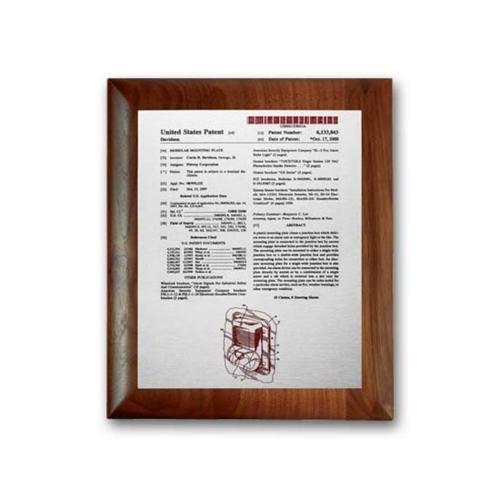 Plaque Awards - Full Color Plaques - Etch/Colorfill Plaq - Walnut Rolled Edge