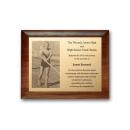 Metal Photo Plaq - Walnut Rolled Edge