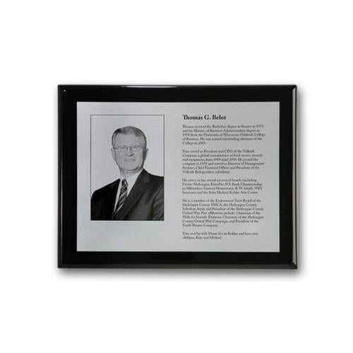 Plaque Awards - Photo Plaques - Metal Photo Plaq - Ebony