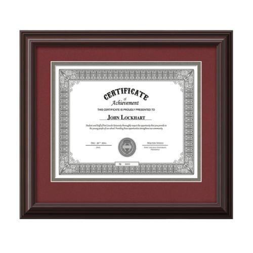 Plaque Awards - Certificate Frames - Cottingham - Mahogany