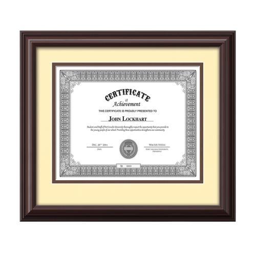 Plaque Awards - Certificate Frames - Cottingham - Mahogany