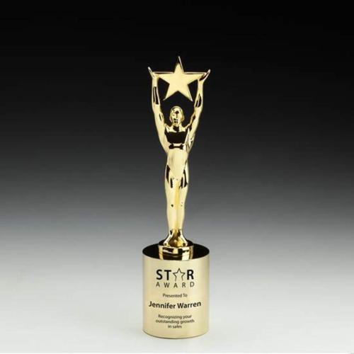 Recognition Awards - Shop by Shape - Star Awards - Star Achievement Award on Cylinder
