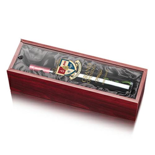 Corporate Gifts - Barware - Wine & Champagne - Wine Packaging - Archer Wine Box - Black Satin