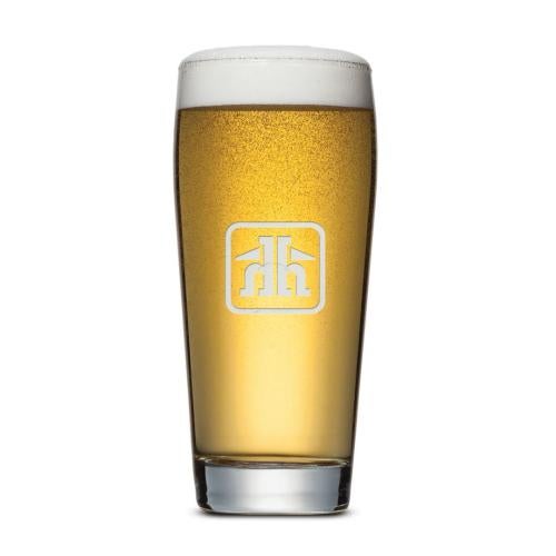 Corporate Gifts - Barware - Beer Steins and Pilsners - Wilmington Beer Glass - Deep Etch