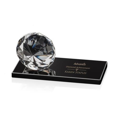 Gemstone Award on Black - Diamond Recognition Awards - Crystal Awards - Gemstone Award on Black - Diamond
