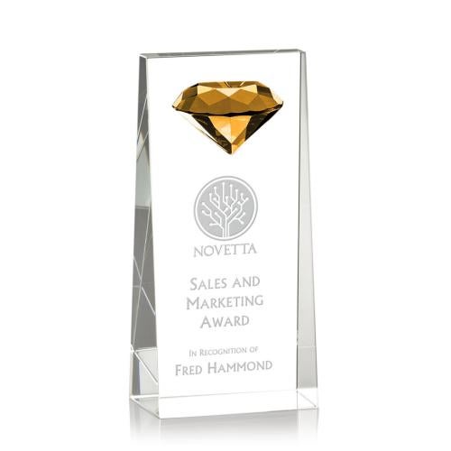 Recognition Awards - Crystal Awards - Balmoral Gemstone Award - Amber