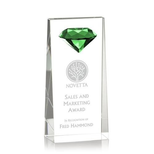 Recognition Awards - Crystal Awards - Balmoral Gemstone Award - Emerald