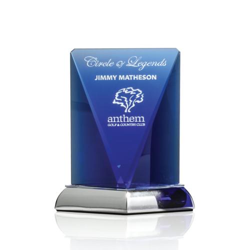 Recognition Awards - Crystal Awards - Rubicon Award - Blue