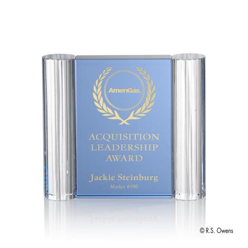Recognition Awards - Crystal Awards - Opus Award - Light Blue