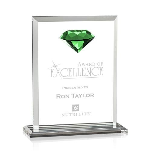 Recognition Awards - Crystal Awards - Sanford Gemstone Award - Emerald