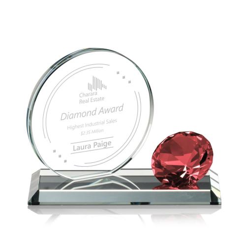 Recognition Awards - Crystal Awards - Encarna Gemstone Award - Ruby