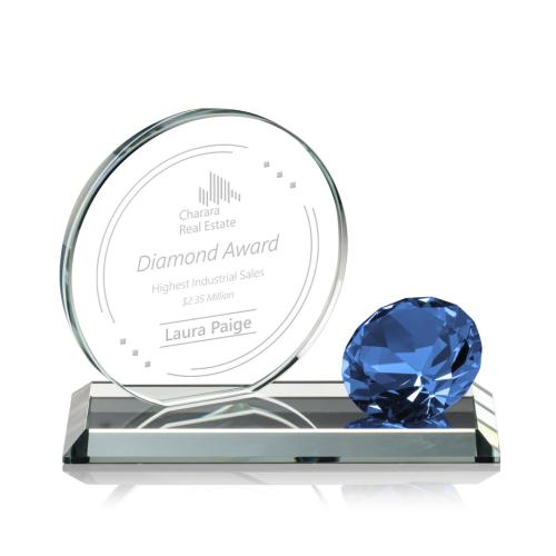 Recognition Awards - Crystal Awards - Encarna Gemstone Award - Sapphire