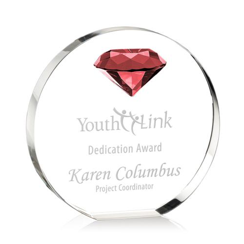 Recognition Awards - Crystal Awards - Anastasia Gemstone Award - Ruby