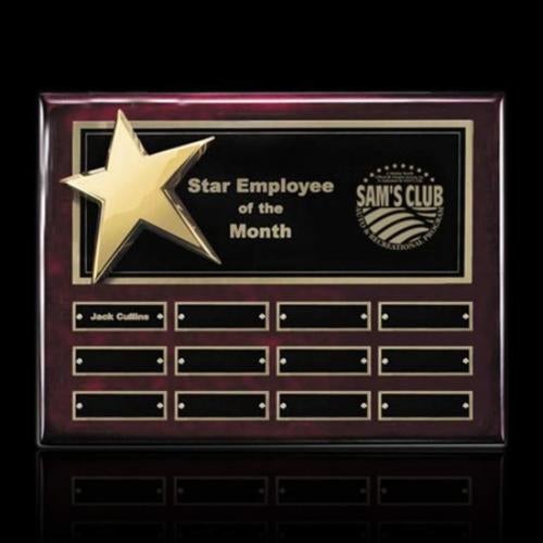 Plaque Awards - Perpetual Plaques - Rising Star - Rosewood Perpetual