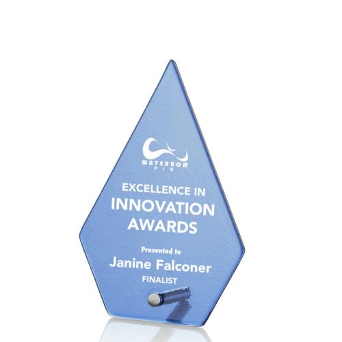 Recognition Awards - Glass Awards - Atchison Blue Diamond Award - Silver