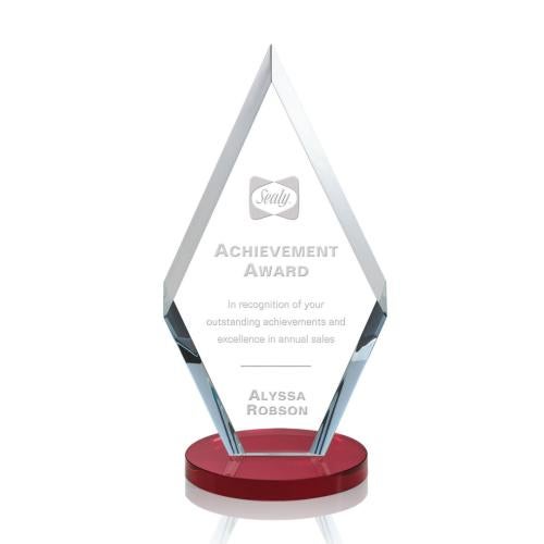 Recognition Awards - Crystal Awards - Cancun Award - Red