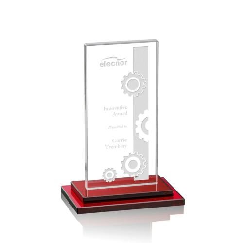Recognition Awards - Crystal Awards - Santorini Award - Red