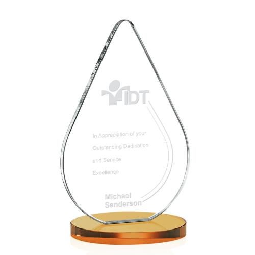 Recognition Awards - Crystal Awards - Glenhazel Award - Amber