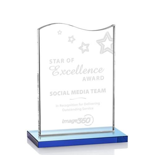 Recognition Awards - Crystal Awards - Unity Award - Sky Blue