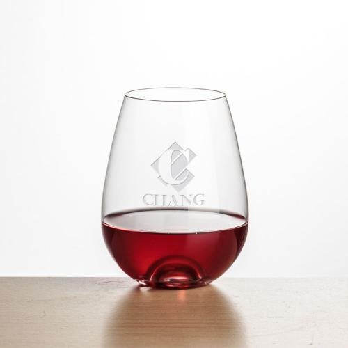 Corporate Gifts - Barware - Wine & Champagne - Wine Glasses - Edderton Stemless Wine - Deep Etch 