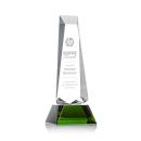 Rustern Obelisk Award on Base - Green 