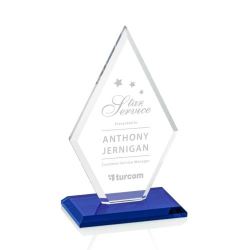 Recognition Awards - Crystal Awards - Tuscany Award - Blue