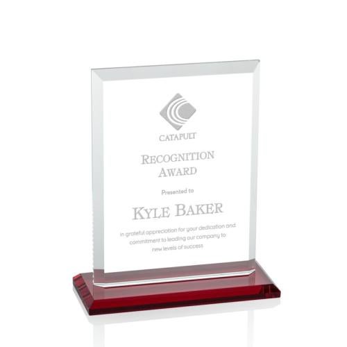 Recognition Awards - Crystal Awards - Denison Award - Red 
