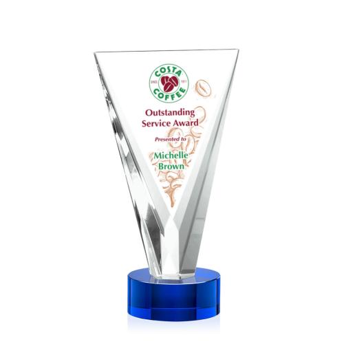 Mustico VividPrint™ Award - Blue Recognition Awards - Crystal Awards - Mustico VividPrint™ Award - Blue
