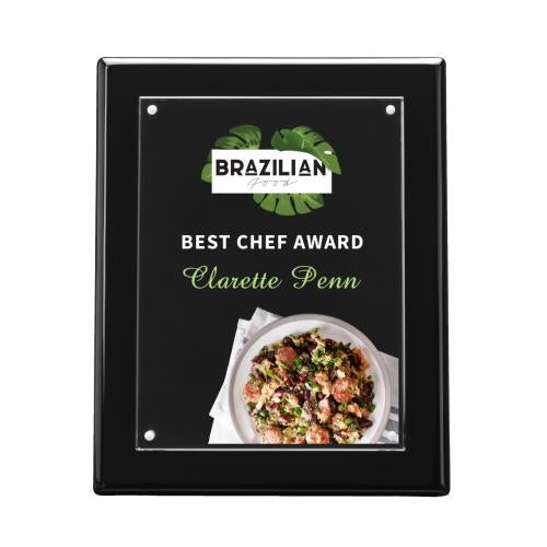 Plaque Awards - Full Color Plaques - Sedum Plaque VividPrint&trade; - Black 