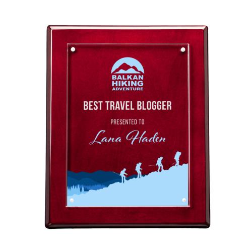 Sedum Plaque VividPrint™ - Rosewood Plaque Awards - Full Color Plaques - Sedum Plaque VividPrint™ - Rosewood