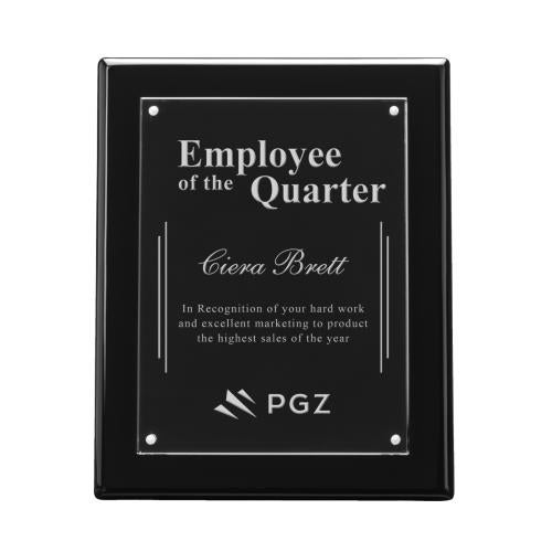Sedum Plaque - Black Plaque Awards - Retirement Plaques - Sedum Plaque - Black
